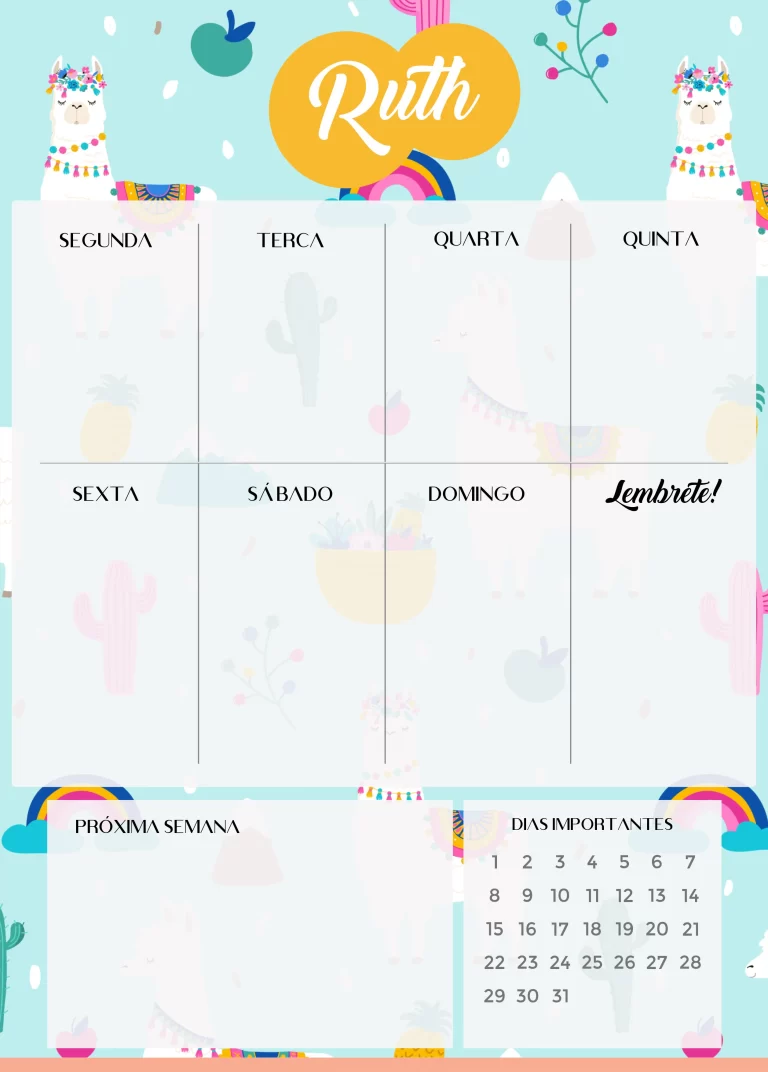 Produto Workshop Magnetico Planner Llama