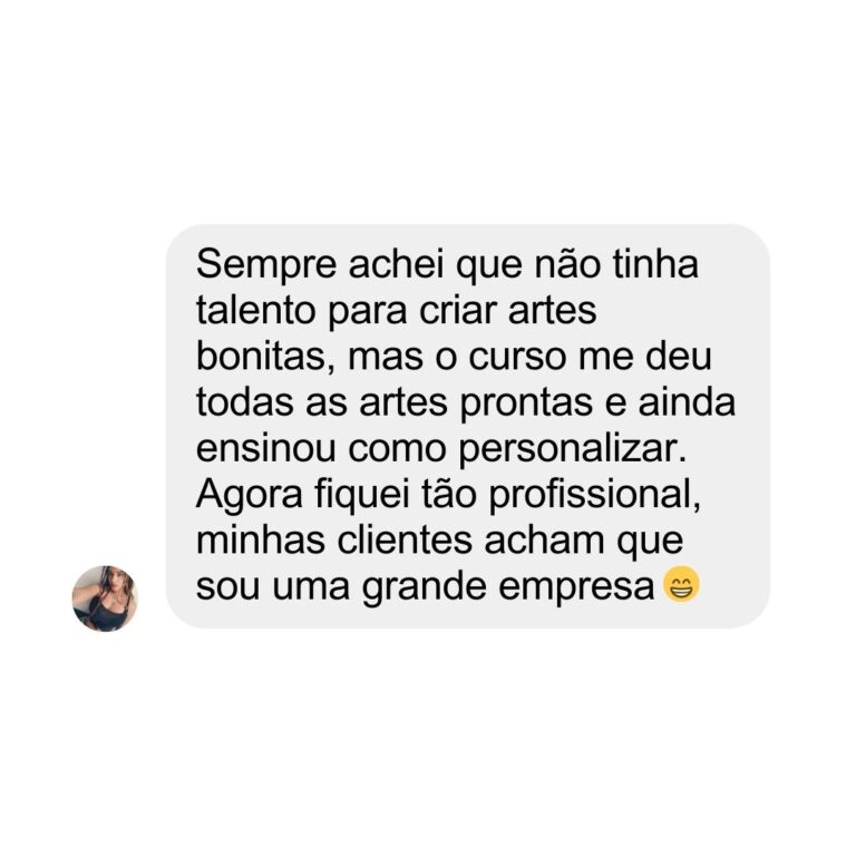 Artes já são entregues no pacote do curso.
